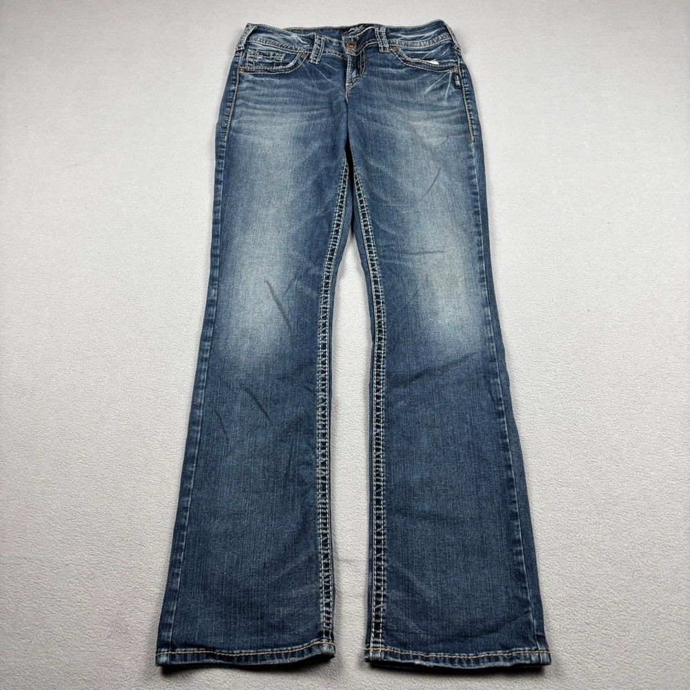 Silver Jeans Co Suki Slim Bootcut Womens 30x33 Embroidered Flap Pocket Western